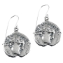  Melqarth Coin Sterling Silver Earrings. Adaptation. 28-27 B.C.E - 1