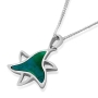  Eilat Stone and Silver Star of David Starfish Necklace - 1