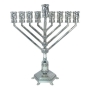 Nickel Chabad Style Menorah - 1
