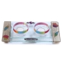 Painted Glass Candlesticks with Tray: Pomegranates (Colored). Lily Art - 1