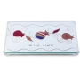 Painted Stainless Steel Challah Board: Red Pomegranates. Lily Art - 1