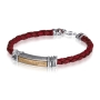 Priestly Blessing: Leather, Gold and Silver Unisex Bracelet (Variety of Colors) - Numbers 6:24 - 2
