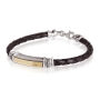 Priestly Blessing: Leather, Gold and Silver Unisex Bracelet (Variety of Colors) - Numbers 6:24 - 3