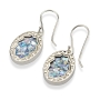 Roman Glass and Silver Galactic Earrings - 1