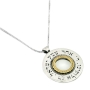  Silver & Gold Spinning Wheel Necklace - Shema Yisrael (Deuteronomy 6:4) - 1