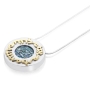 Silver, Gold and Roman Glass Circle Necklace -  Beloved - 1