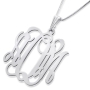 Silver Monogram Personalized Initial Name Necklace-English - 1