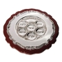 Silver Plated and Wood Seder Plate - 1