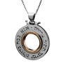 Silver and Gold Wheel Necklace - Ana Bekoach - 1