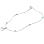 Silver and Opal Heart Anklet - 1