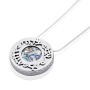 Silver and Roman Glass Circle Necklace -  Beloved - 2