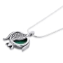 Split Eilat Stone and Silver Pomegranate Necklace - 1