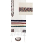 Star of David: Yair Emanuel Embroidered Cotton Tallit (Multicolor) - 5