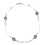  Sterling Silver Leaf and Pearl Necklace - 1