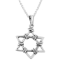 Sterling Silver Wired Star of David Necklace - 2
