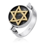 Sterling Silver and Gold Spinning Star of David and Menorah Ring  - 2