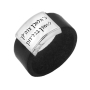Sterling Silver and Black Leather Ring - Traveler's Prayer by Or Jewelry - 1