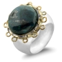 Sterling Silver and Eilat Stone Sun Ring - 1
