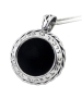 Traveler's Prayer: Sterling Silver and Onyx Necklace - 1