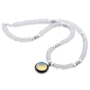 Woman of Valor: Silver and Opalite Necklace - 1