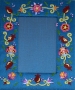  Yair Emanuel Embroidered Picture Frame - Pomegranates (Blue) - 1
