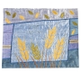 Yair Emanuel Raw Silk Challah Cover - Classic Wheat - Blue - 1