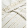 Talitnia Acrylic Tallit (Prayer Shawl) - White and Gold Stripes - 5