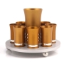 Agayof Design Anodized Aluminum Kiddush Set for 8 - Variety of Colors - 4