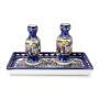 Armenian Ceramics Set of Jerusalem Candlesticks and Tray - 3
