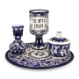 Armenian Ceramics Havdalah Set - Blue - 1