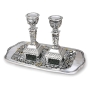 Jerusalem View Silver-Plated Candlesticks - 1