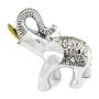 Silver-Plated Elephant with Jerusalem Motif  - 1