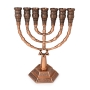Seven-Branched Menorah With Jerusalem Design (Choice of Colors) - 2