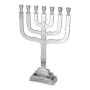 Knesset 7-Branched 12 Tribes Jerusalem Menorah (Choice of Colors) - 10