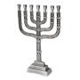 Knesset 7-Branched 12 Tribes Jerusalem Menorah (Choice of Colors) - 2