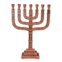 Knesset 7-Branched 12 Tribes Jerusalem Menorah (Choice of Colors) - 5