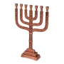 Knesset 7-Branched 12 Tribes Jerusalem Menorah (Choice of Colors) - 6
