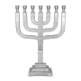 Knesset 7-Branched 12 Tribes Jerusalem Menorah (Choice of Colors) - 9