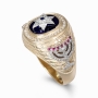 Anbinder Jewelry Luxurious Two-Toned 14K Gold Ring With Star of David and Menorah Designs - 3