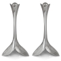 Nickel Orchid Candlesticks - 2