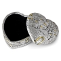 Silver Plated Heart-Shaped Jewelry Box with Jerusalem Motif - 2