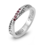 Women's Silver and Ruby Stones Kabbalah Ring for Matchmaking - 1