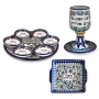 Seven-Piece Seder Plate With Floral & Grapes Design By Armenian Ceramic - 5