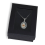 Art in Clay Hamsa Silver & Ceramic Necklace with Golden Evil Eye - 2