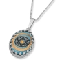 Art in Clay Star of David Silver & Ceramic Necklace - 1