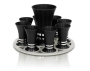 Nadav Art Anodized Aluminum Kiddush and Liquor Set - Modern Design with 8 Cups (Choice of Colors) - 6