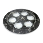 Glass Passover Seder Plate With Dark Marble Design - 2