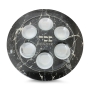 Glass Passover Seder Plate With Dark Marble Design - 1