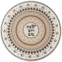Shabbat and Yom Tov Ceramic Pomegranate Trivet – Beige  - 1