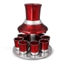 8 Cup Red Aluminum Wine Fountain  - 1